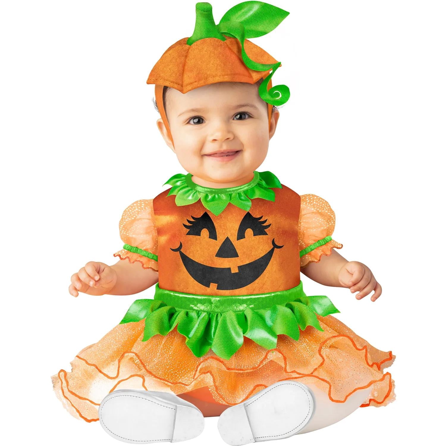 Fun World Infant Girls' Pretty Pumpkin Tutu Costume - Size 18-24 Months - Orange