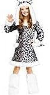 Fun World Snow Leopard Girl's Halloween Fancy-Dress Costume for Child, M