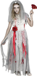 Fun World Zombie Bride Women's Halloween Fancy-Dress Costume for Adult, L