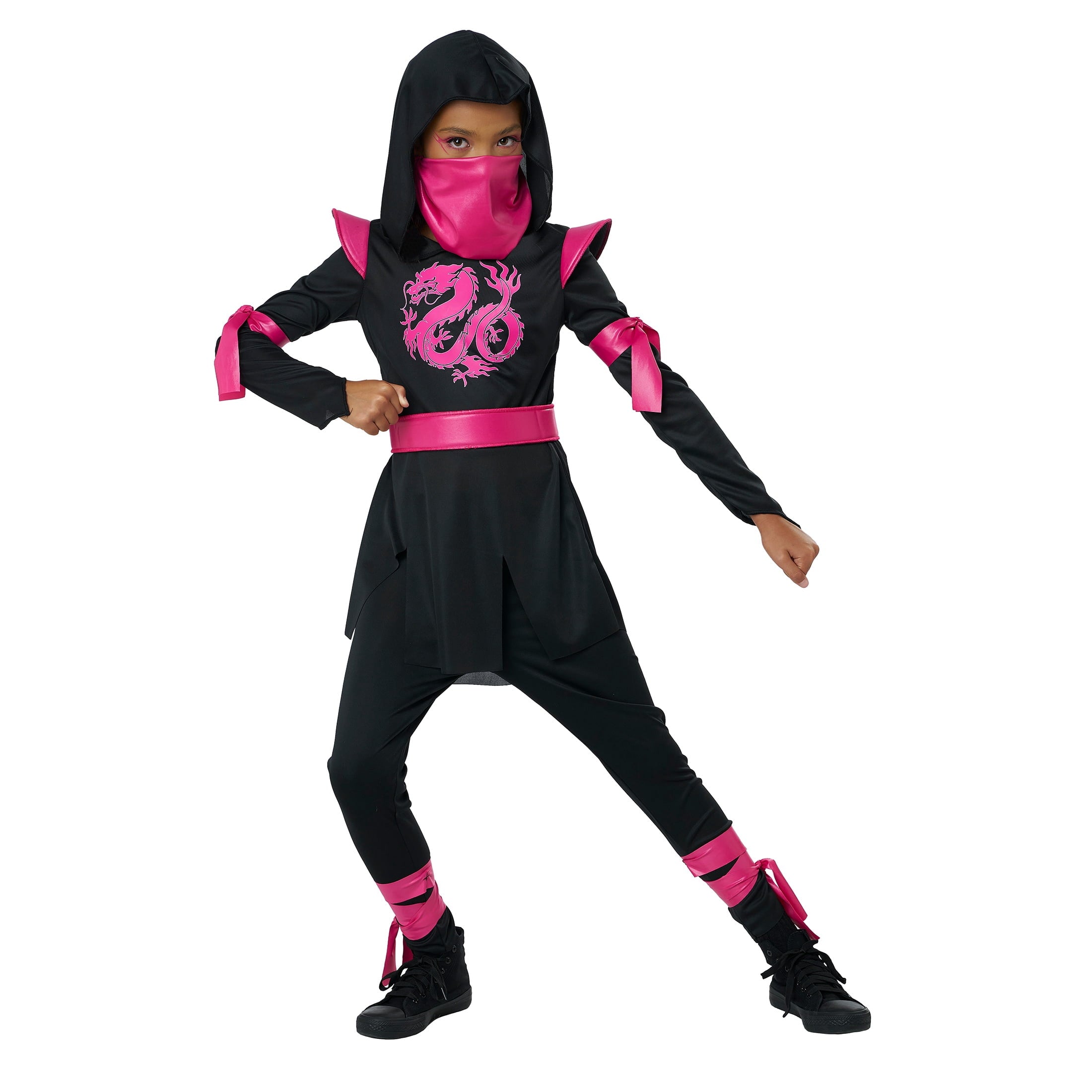 Dragon Ninja, Pink, Halloween Costume for Children, Girls' Size L (10/12), by Way to Celebrate