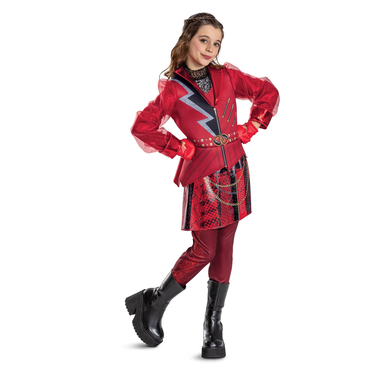 Disney Descendants 5 Red Halloween Costume for Children, Girls Size M (7/8), by Disguise