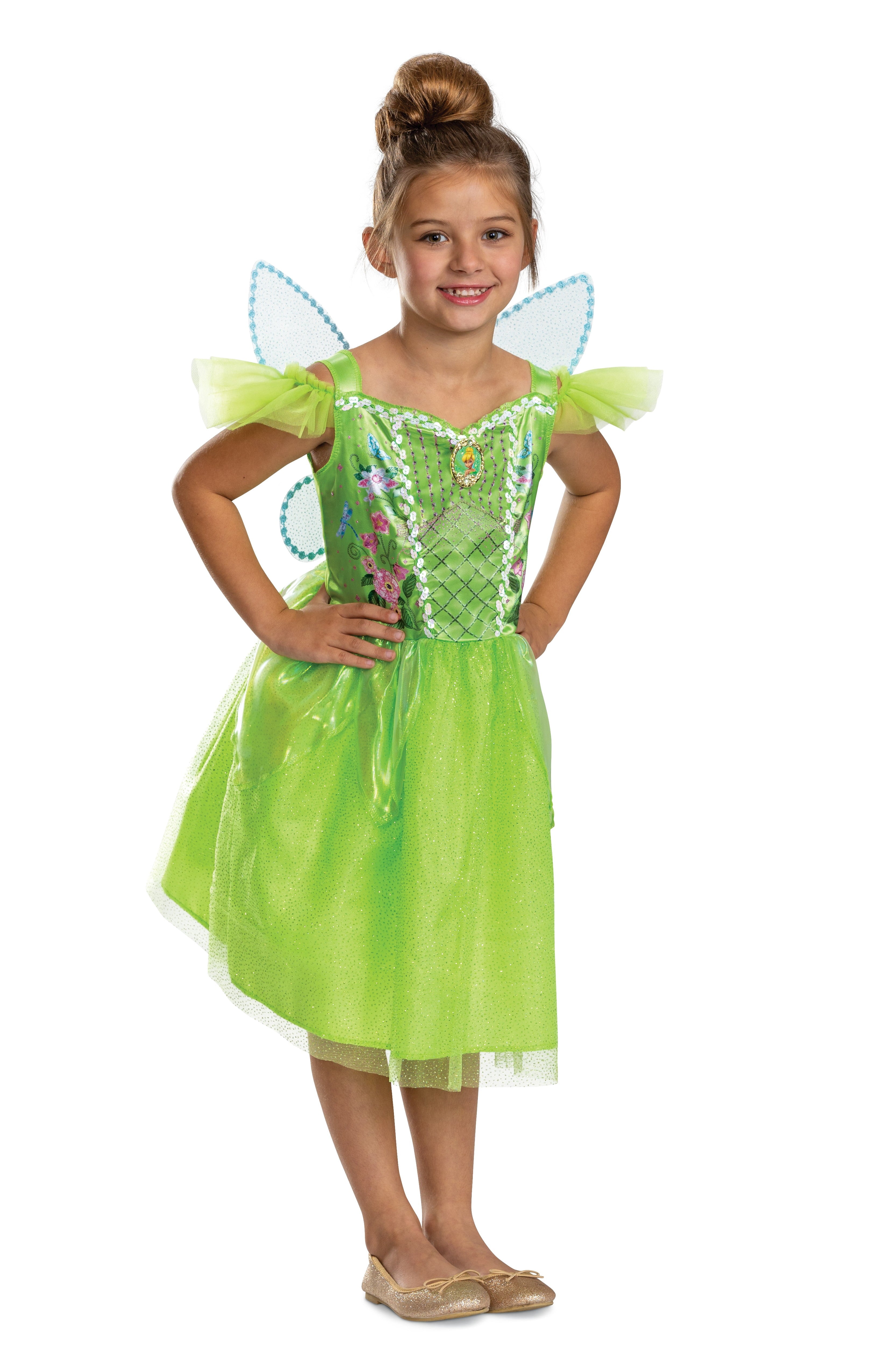 Disney Tinker Bell Halloween Costume for Children, Girls Size XS (4/5), by Disguise