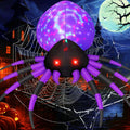 GOOSH Halloween Inflatable 5 FT Halloween Spider Inflatable, Inflatable Halloween Spider Halloween Blow Up Spider with LED Lights, Outdoor Halloween Decorations Clearance for Halloween/Holiday/Party