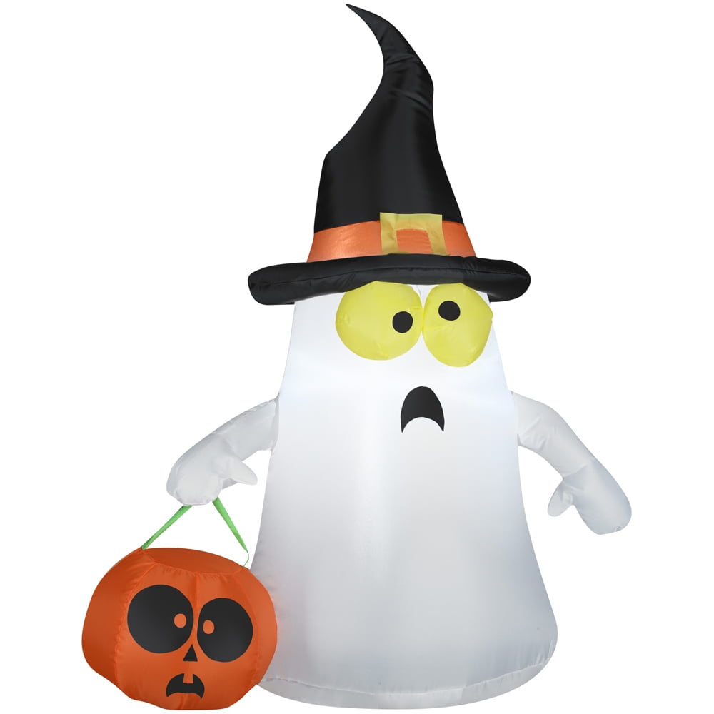 Airblown Inflatables Outdoor Ghost with Witch Hat