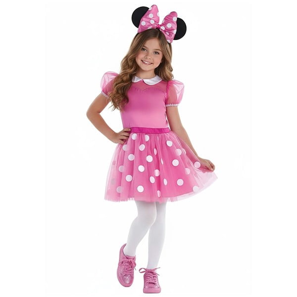 Girl's Pink Minnie Mouse Dress Costume | Disney Costumes
