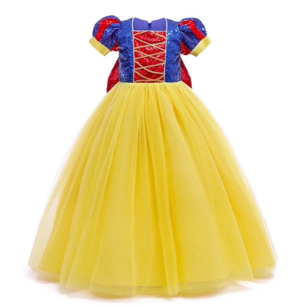 HAWEE Girls' Snow Princess Deluxe Costume Fancy Dress up with Accessories for Girls Halloween Christmas Party
