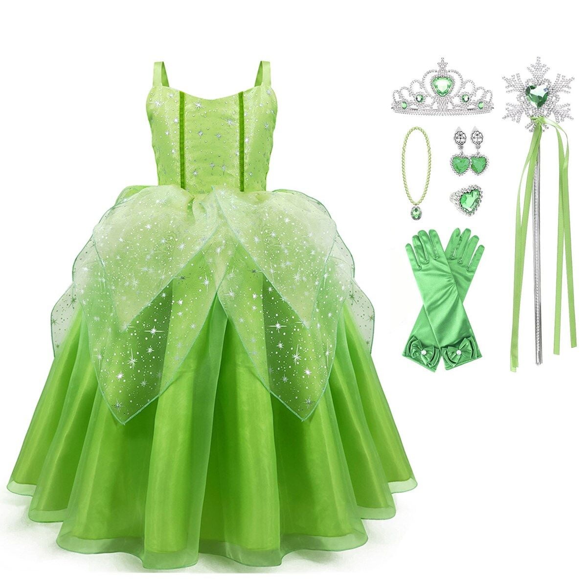 HAWEE Flowers Fairy Costume for Girls Toddler Halloween Birthday Party Fairy Elf Dress up with Wings