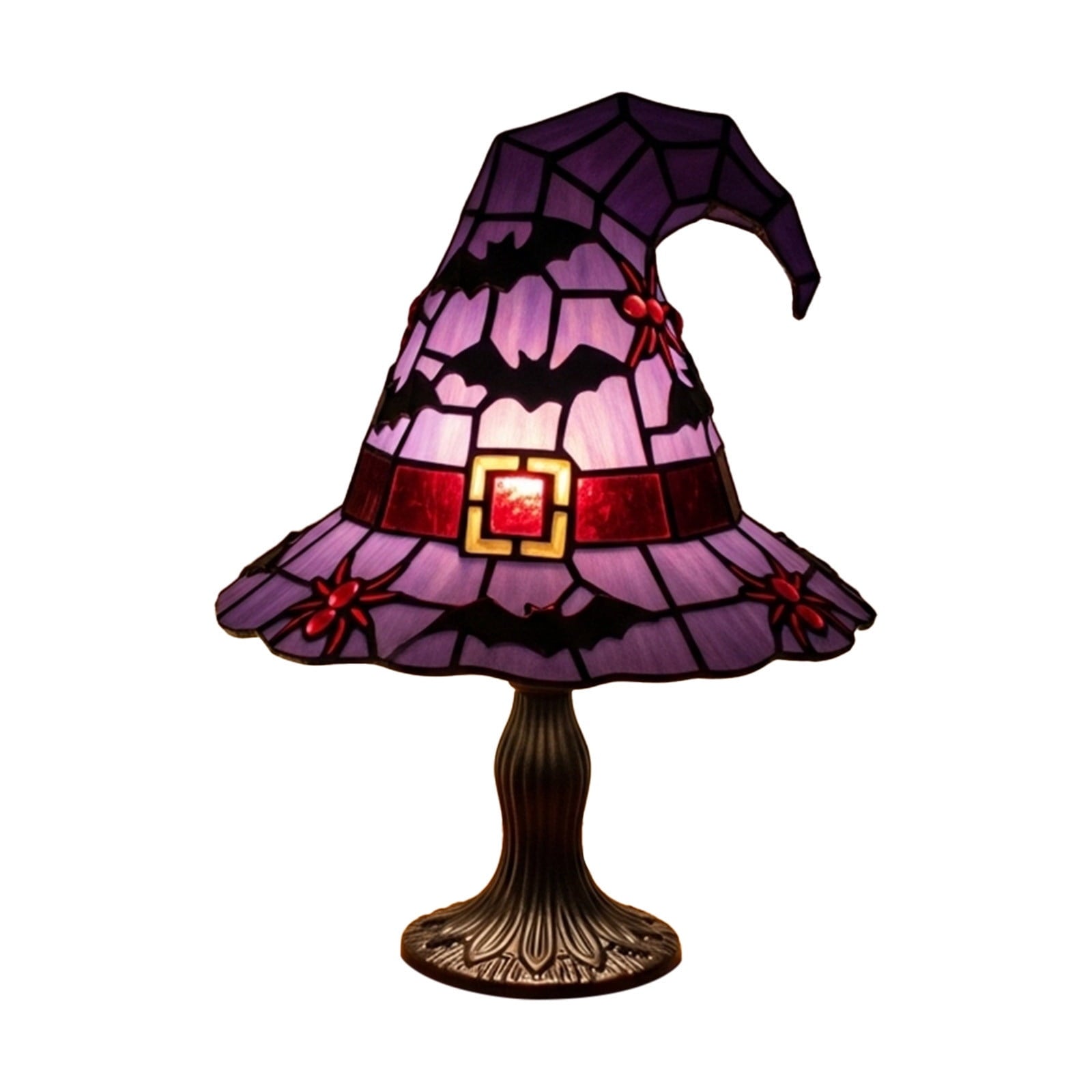 Halloween Decor Witch Hat Lamp, LED Halloween Night Light, Halloween Decorations Indoor, Witchy Decor for Shelf Mantel Table, Gothic Home Decoration