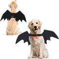 Halloween Dog Bat Wings Pet Costume for Halloween Party Decorations, Cute Puppy Dog and Cat Collar Bat Wings with Pumpkin Bells Cosplay Party (X-Large)