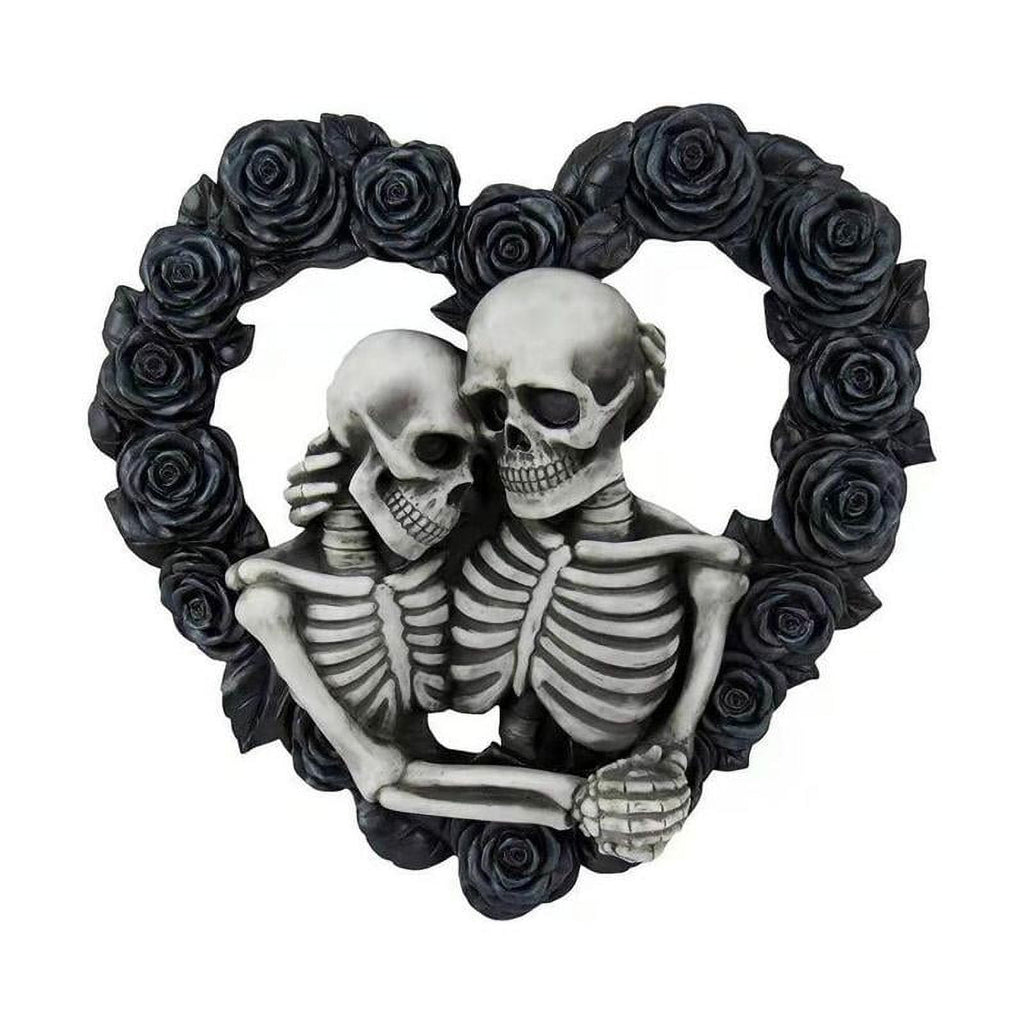 Halloween Gothic Skeleton Wreath House Number Door Skull Wall Decor M0P9