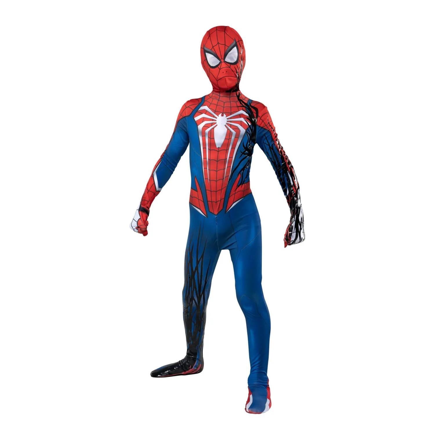 Jazwares Boys' Zentai Marvel Spider-Man 2 Advanced Suit 2.0 Symbiote Takeover Costume - Size 8-10 - Red