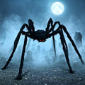 Joyfy 5 ft Scary Giant Spider Halloween Decorations Outdoor,Poseable Spider Lifelike Hairy Prop for Yard,Haunted House,Tree or Porch Party Decorations,Black