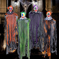 Joyfy 4 Pcs Halloween Decorations Outdoor Hanging Clown Ghost,29" Scary Outdoor Halloween Decor for Halloween Haunted House Decor Props