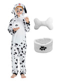 Kids 101 Day of School Dalmatian Costume, Spotted Dog Jumpsuit Puppy Outfit for Boys Girls 3-4T