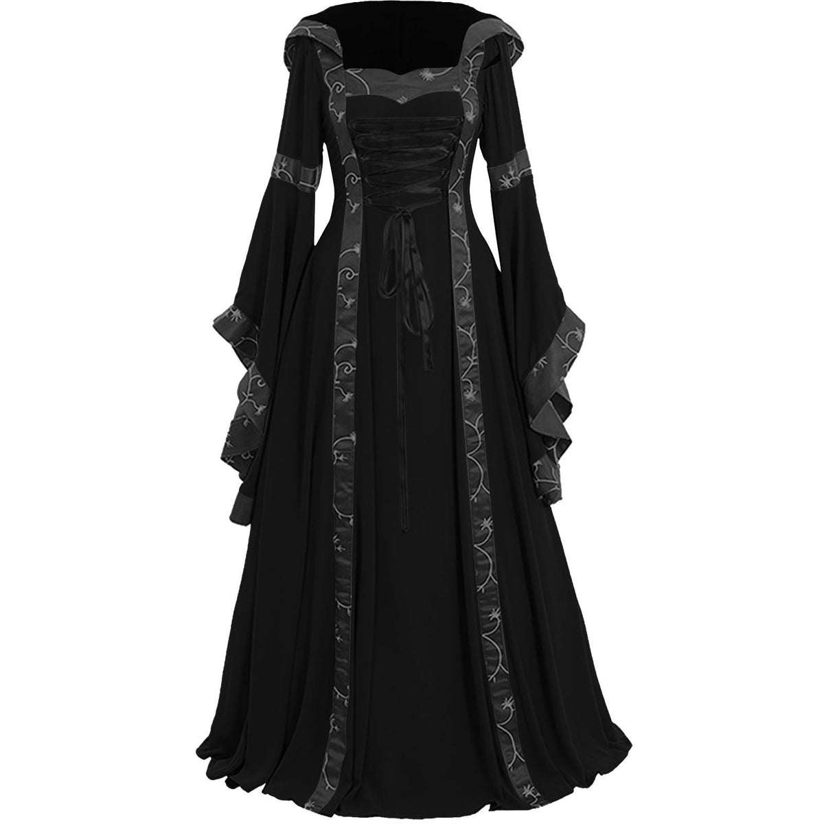 LYXSSBYX Womens Long Sleeve Dresses Clearance Renaissance Dress Medieval Costume Women Festival Costumes Midevil Gothic Gown