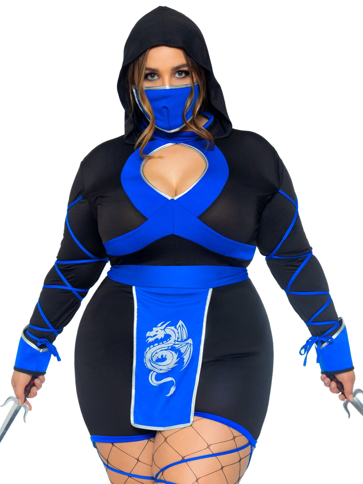 Leg Avenue Dragon Ninja Women's Fancy-Dress Costume for Adult, 1X