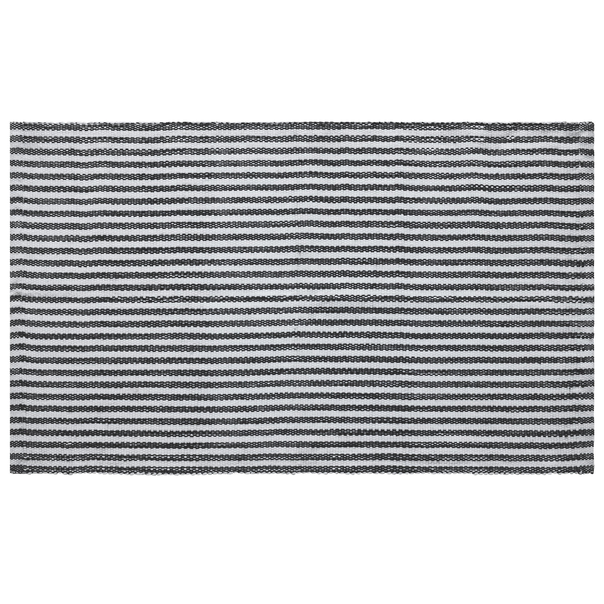 My Texas House Halloween Black Striped Indoor/Outdoor Layering Rug, 24" x 38"
