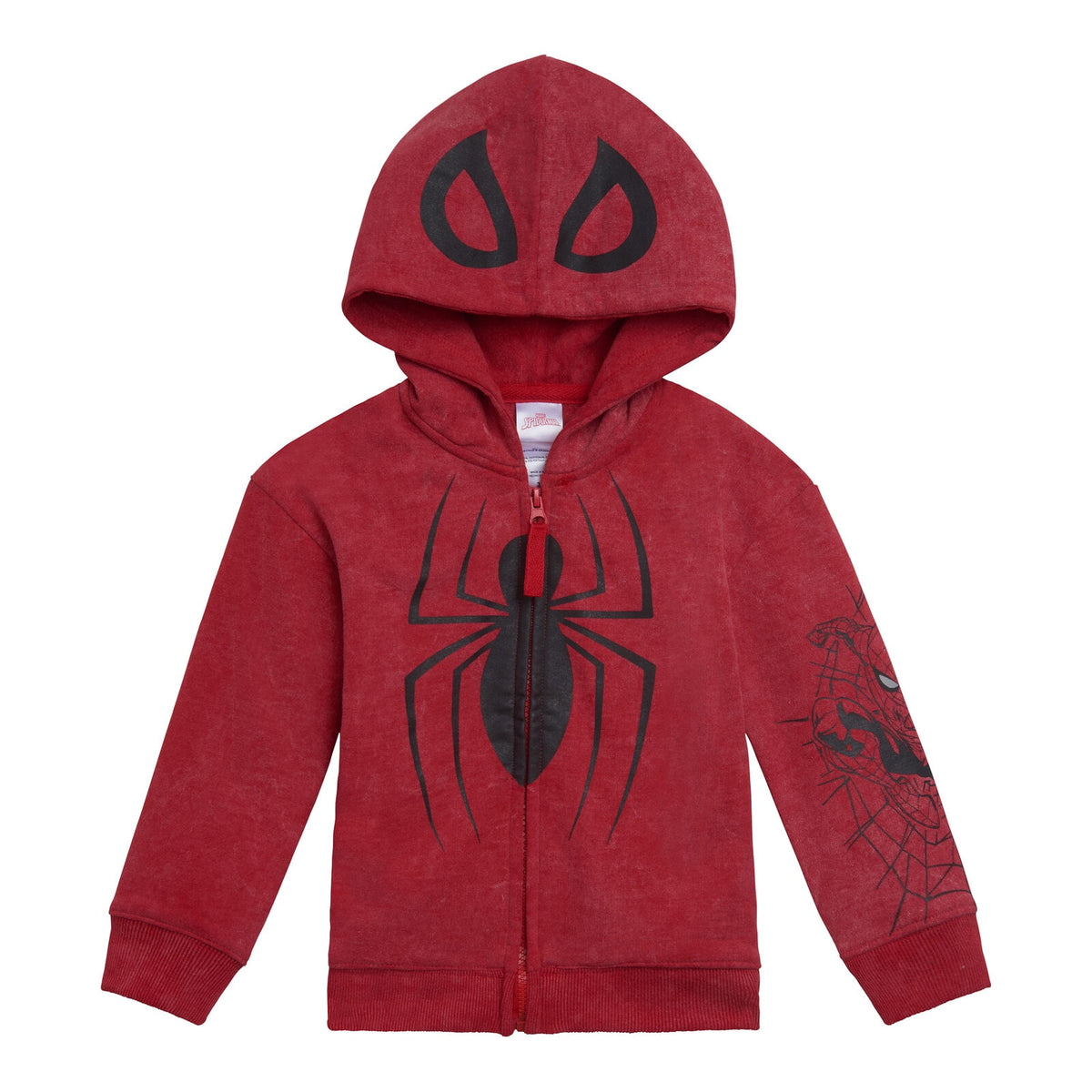 Marvel Spider-Man Little Boys' Cosplay Fleece Zip-Up Hoodie Miles Morales Black