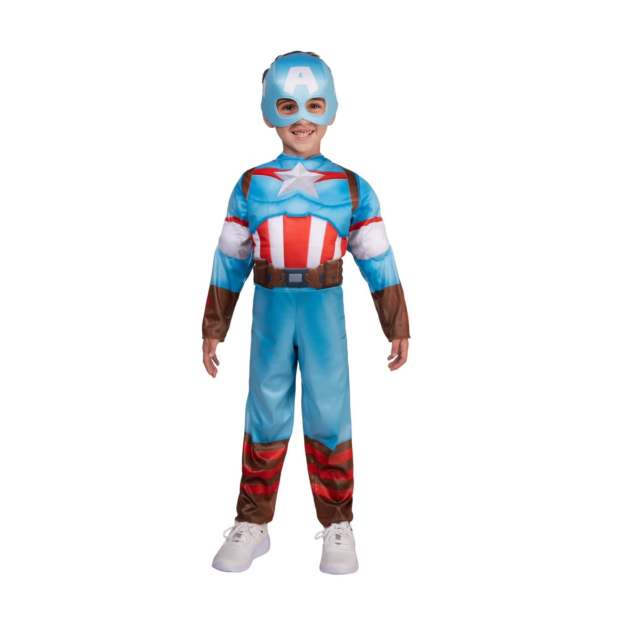 Marvel's Captain America Halloween Costume for Toddler, Size 2T, by Jazwares