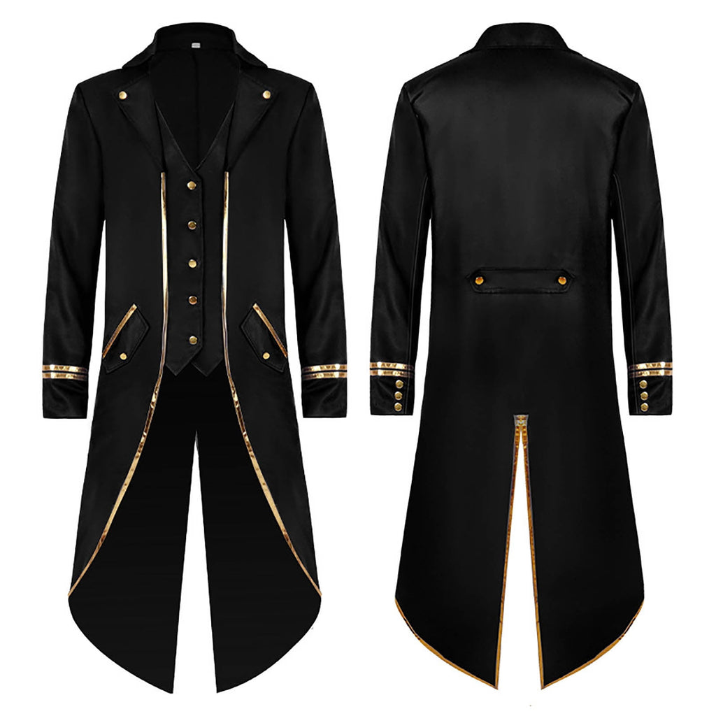 Men Clearance LYXSSBYX Mens Jackets Fall Fashion Halloween Men's Costume Men's Mid Length Retro Tuxedo Costume