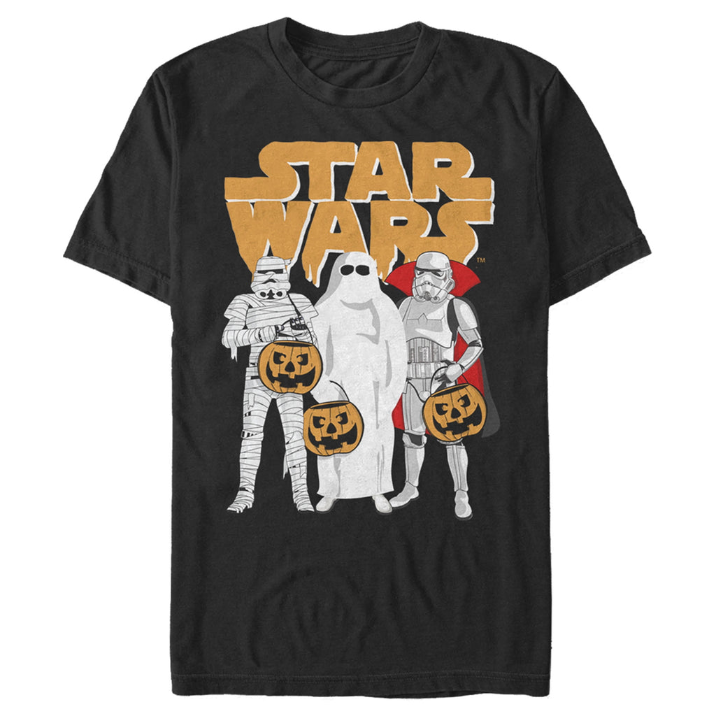 Men's Star Wars Trio Costumes Halloween Logo Tee Color: Black Size: L