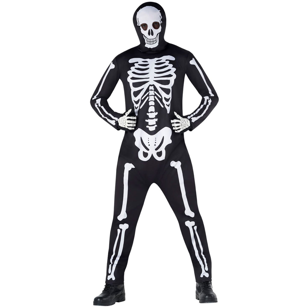 Morph Costumes Mens Skeleton Costume Men Adult Skeleton Suit Outfit Scary Halloween Costumes For Men M