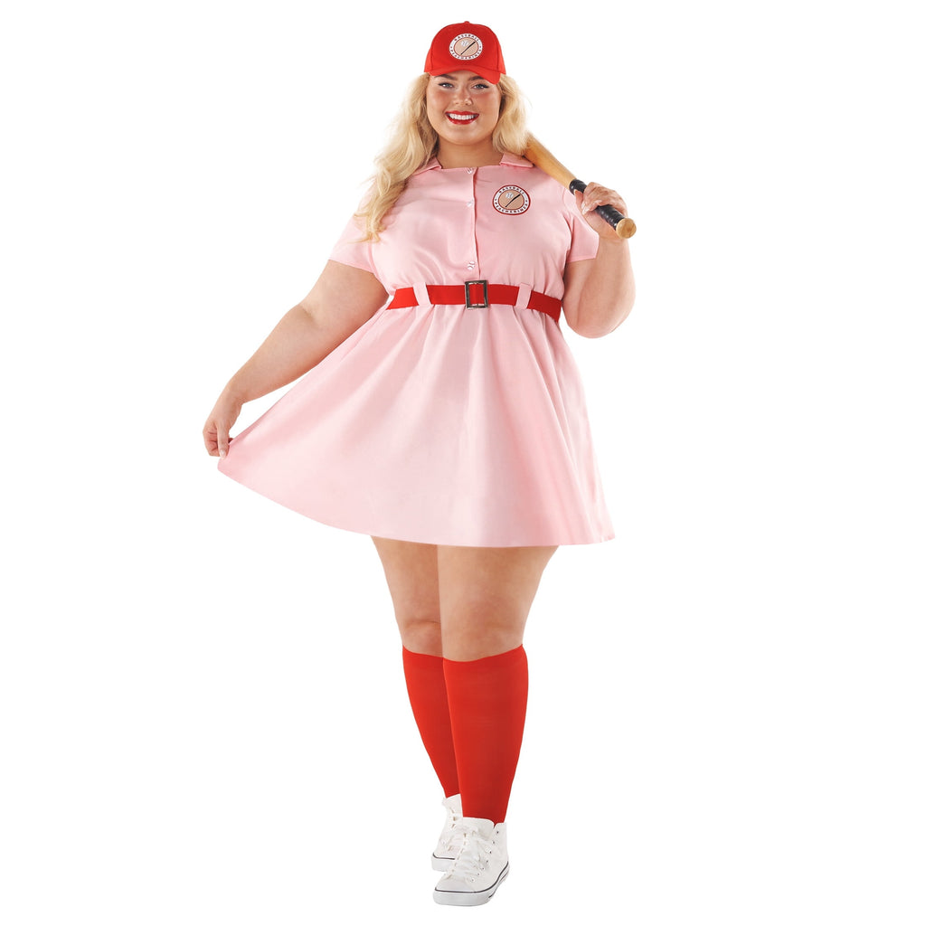 Morph Morph Women'S Pink Baseball Costume Dress for Halloween - Fun Costume for Women, Perfect for Parties and Events Halloween Costume for Women Pink XX-Large