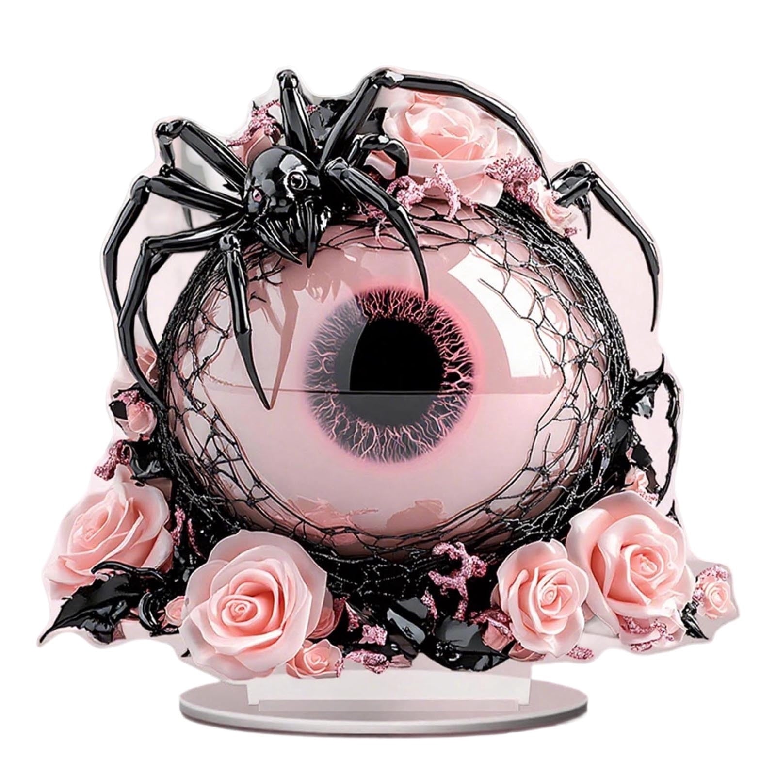 PEIBang Halloween Witch 2D Acrylic Decor,Halloween Tabletop Centerpiece for Living Room Home Party Decorations