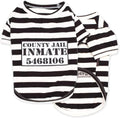 Parisian Pet Dog Halloween Costume - Prisoner Dog Costumes Shirt - Dog Costume - Dog Costumes for Large Dogs - L