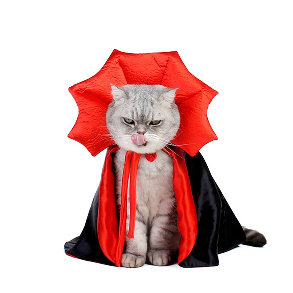 Pet Halloween Vampire Baron Cloak, Festival Cosplay Robe, Pet Halloween Costume Clothes Suit for Medium and Large Cats and Dogs