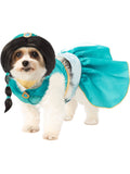 RUBIES II Aladdin Jasmine Costume Wig with Attached Headpiece Dog Apparel, Blue, M, 4 Piece Set