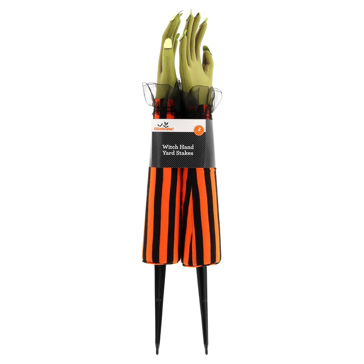Witch Hand Yard Stakes Outdoor Decorations, Multicolor, 18", 2 Count, Halloween by Way To Celebrate