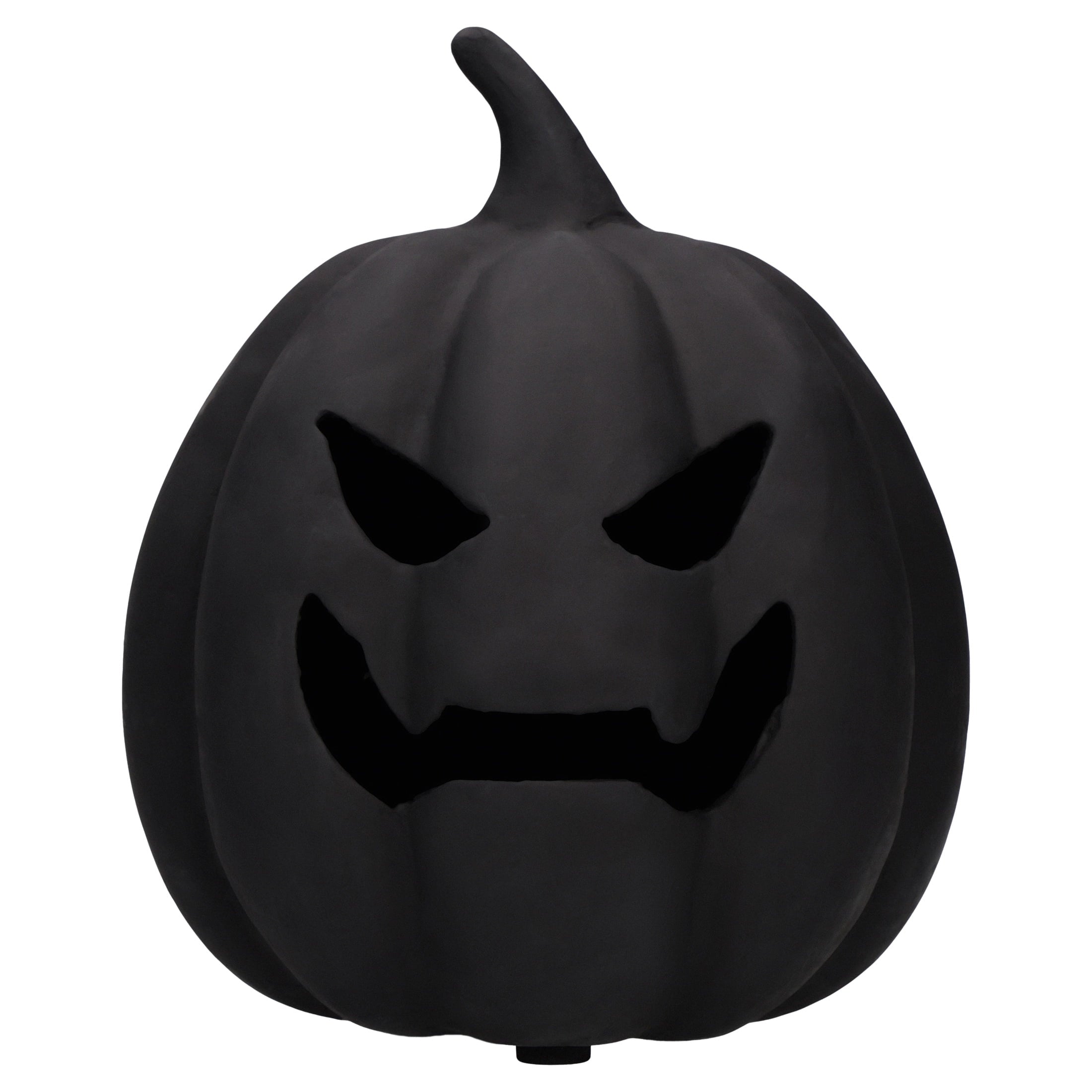 Paper Mache Jack-o'-Lantern Decoration, Black, 8.25", Halloween by Way To Celebrate