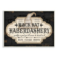 Stupell Industries Black Hat Haberdashery Halloween Sign Spooky Heirloom Quality, 19 x 13, Design by Jennifer Pugh