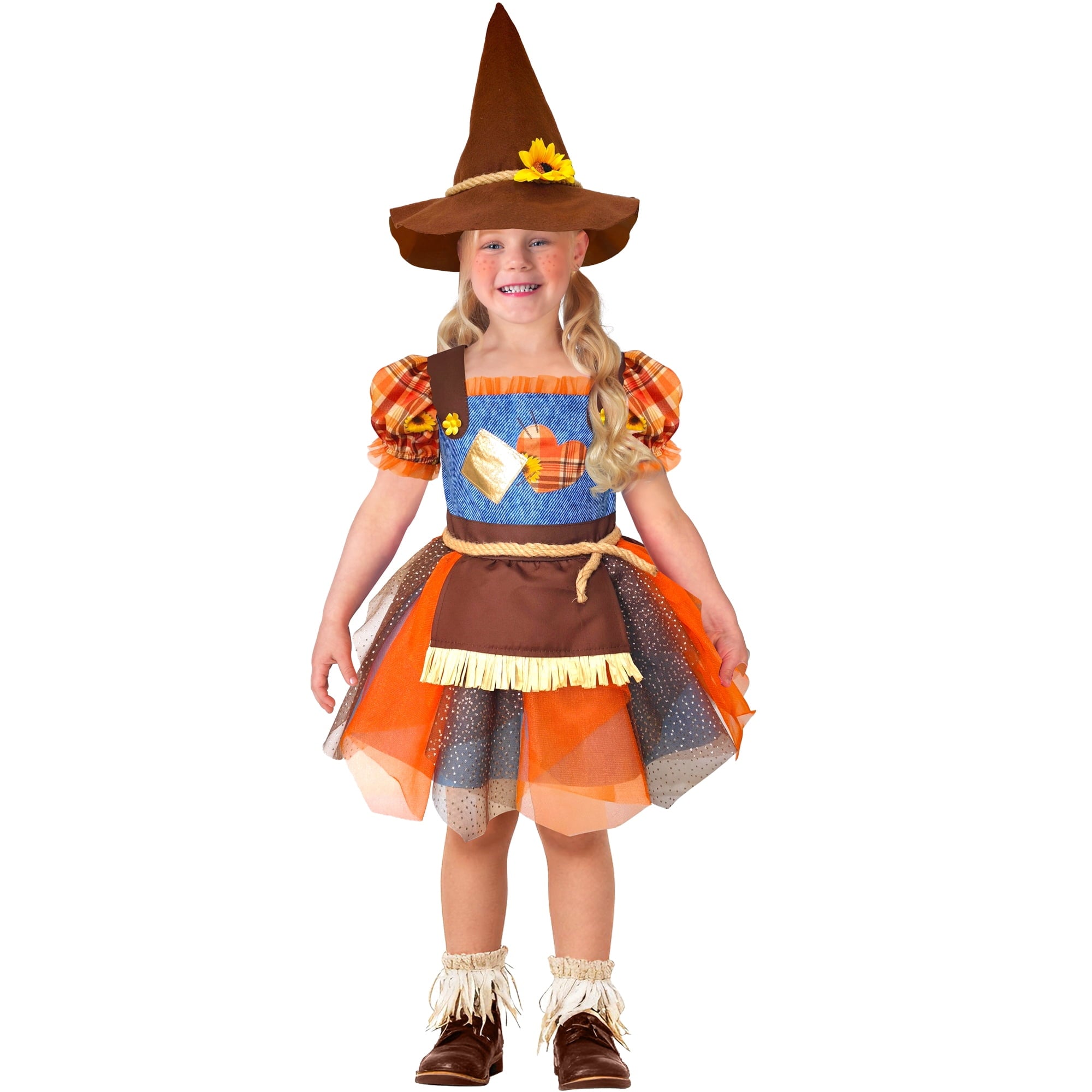 Scarecrow Sweetie Halloween Costume for Toddler, Size 3T-4T, by Way to Celebrate