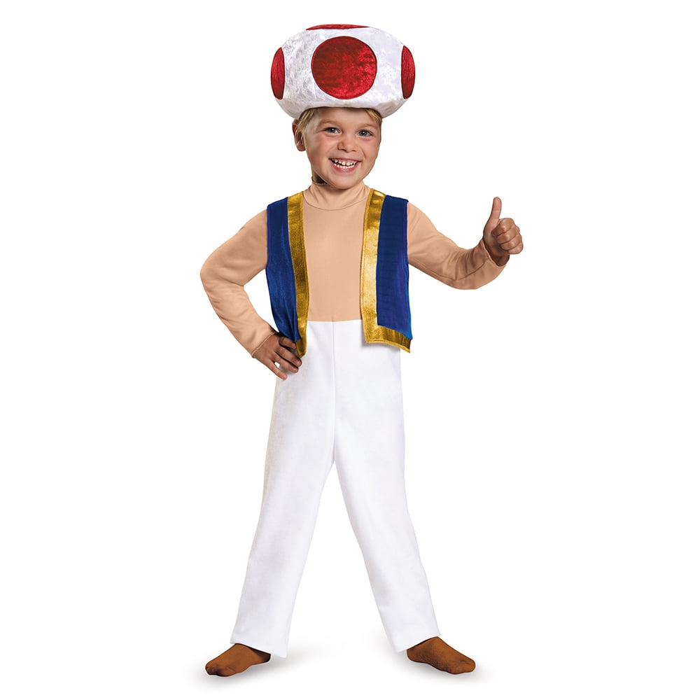 Nintendo Super Mario Bros. Toad Halloween Costume for Children, Toddlers Size 3T-4T, by Disguise