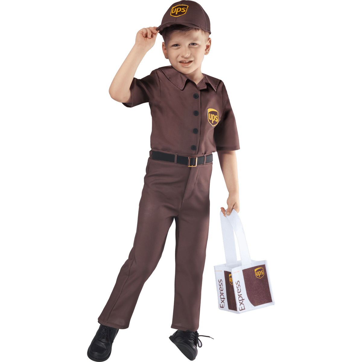 UPS Halloween Costume for Children, Boy's Size S (6/7), by Rubies