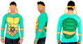Teenage Mutant Ninja Turtles Long Sleeve Costume Green T-Shirt & Eye Mask