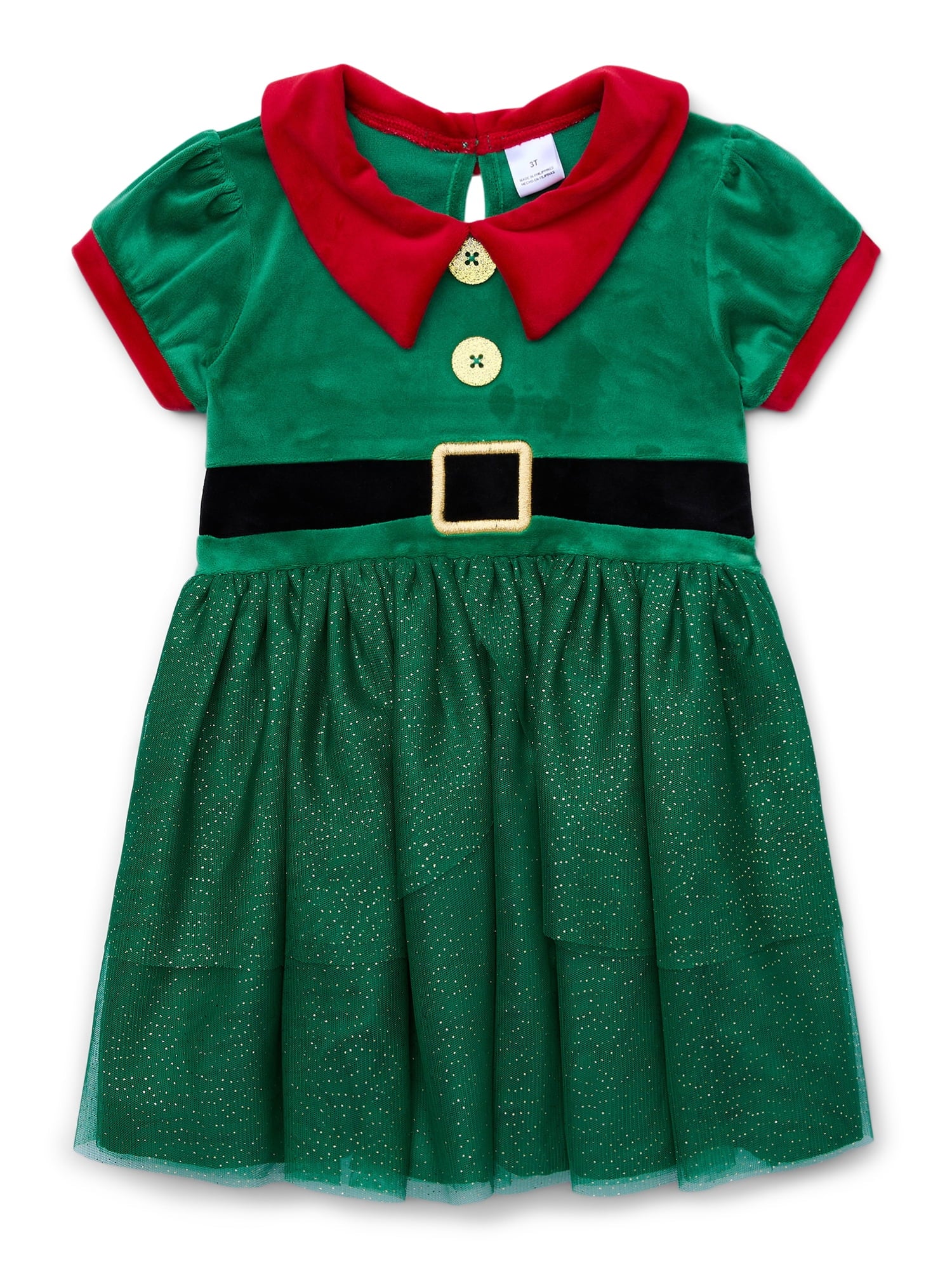 Toddler Girl Elf Velour Cosplay Dress, Sizes 12M-5T