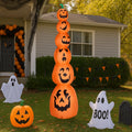 UBesGoo 9' Halloween Inflatable Stacked Pumpkins, Blow up 6 Pumpkins Built-in LED Lights Outdoor Decorations