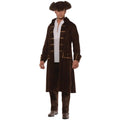 Brown Pirate Coat Set Men's Adult Halloween Costume