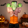 Vintage Empire-Style Frankenstein Blow Mold Halloween Yard Ornament, Lighted Classic Decor for Outdoor Lawn, Porch, Haunted House Party and Summerween Display