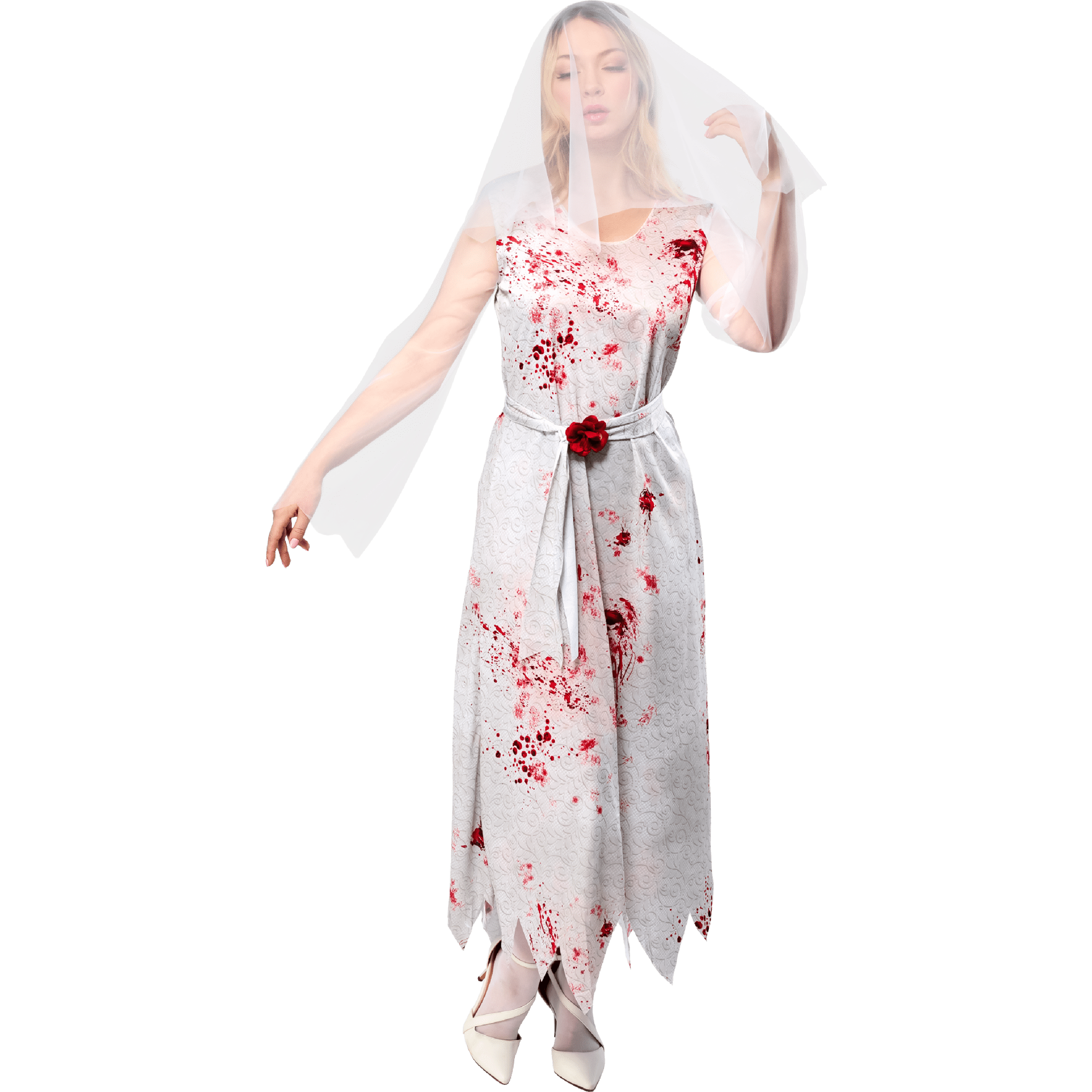 Ghost Bride Halloween Costume for Adults, Women's Size M (8/10), by Way to Celebrate
