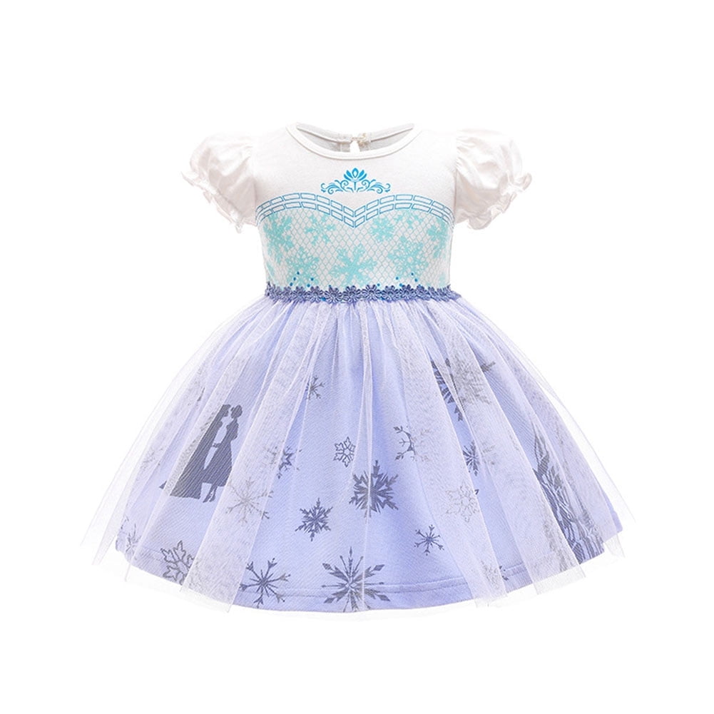 WIBACKER 1-6T Toddler Kid Baby Girls Fancy Party Puff Sleeve Princess Dress Cosplay Costume Dress Up
