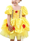 WIBACKER Infant Baby Girl Princess Dress Toddler Yellow Ball Gown Fancy Costume for Birthday Halloween Christmas Party