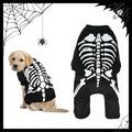 WILLED Halloween Skeleton Costume for Dogs and Cats, Pet Skeleton Jumpsuit Cosplay for Small Medium Large Dogs, Dress Up Apparel