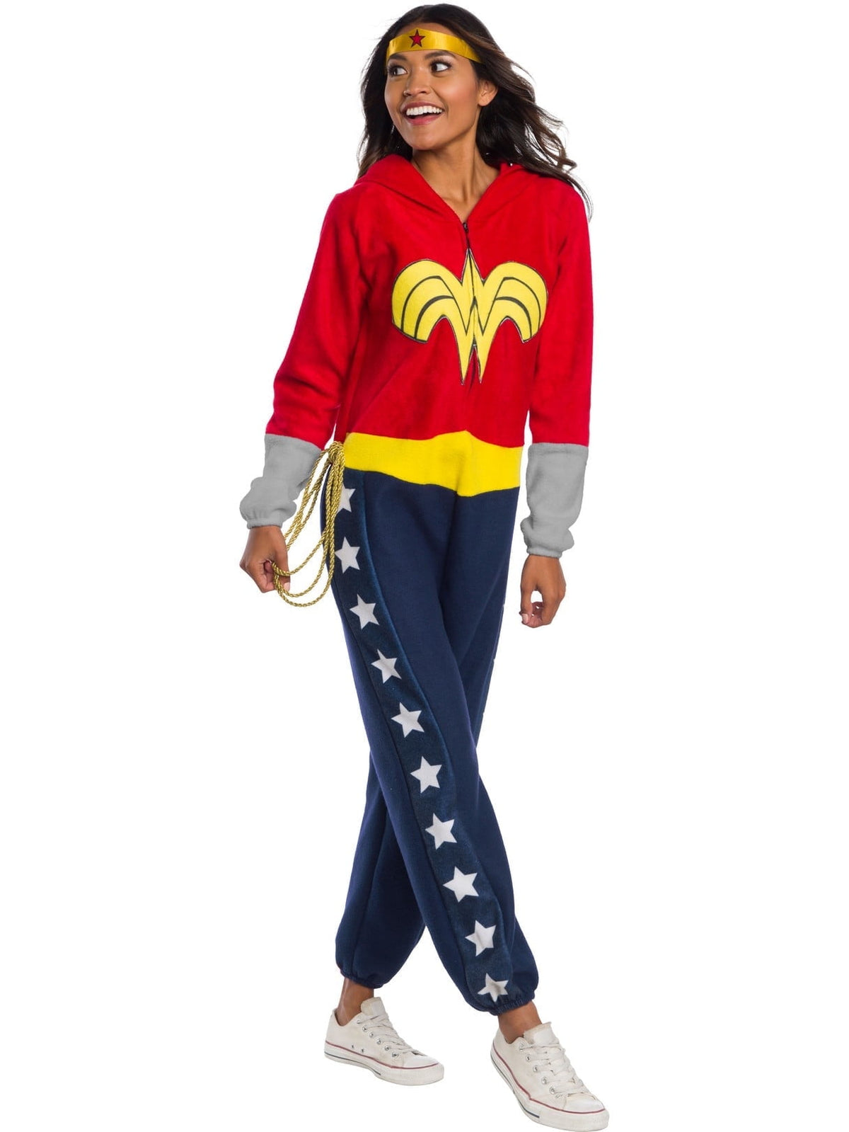 DC Comics Wonder Woman Comfy Wear Costume for Adults by Rubies, Women's Medium