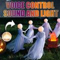 Wovilon Halloween Witch Luminous Props, Sound-Activated Sensor Waterproof Scary Decor for Home Outside Yard Lawn Garden Party, Halloween Decorations Outdoor