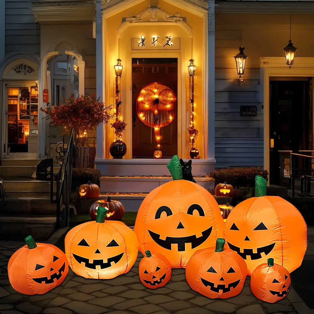 XGFHYJEH Halloween Decor, Halloween Decorations, Halloween Decorations Indoor, Halloween Indoor Decor, Halloween Pumpkin Inflatable 2.2m 7pc Halloween Inflatable