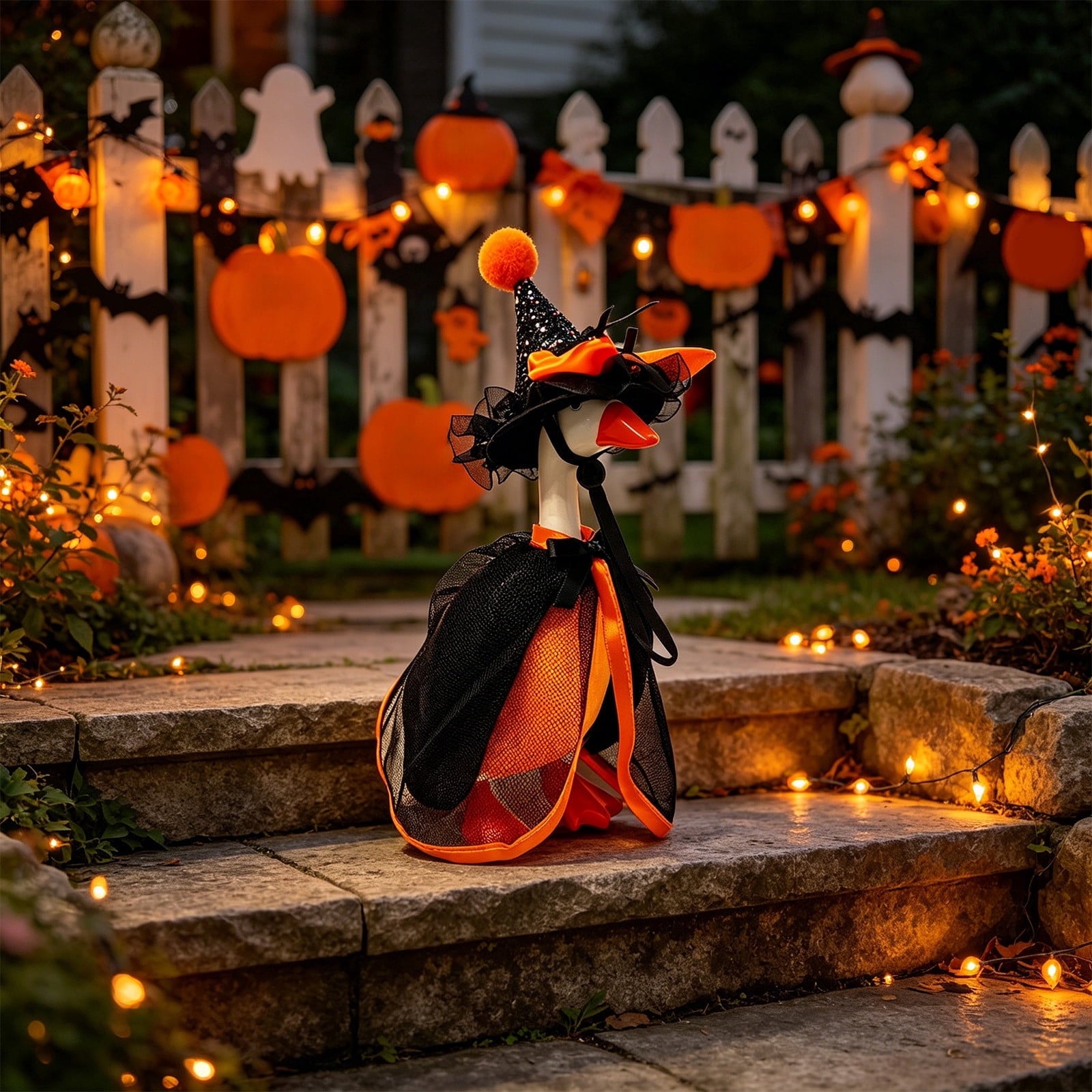 XGFHYJEH Porch Goose Outfits Halloween, Porch Goose Clothes Clearance, Goose Clothes for Porch Goose, Goose Costume 23'' for Outdoor Outside Front Porch Garden Yard Lawn